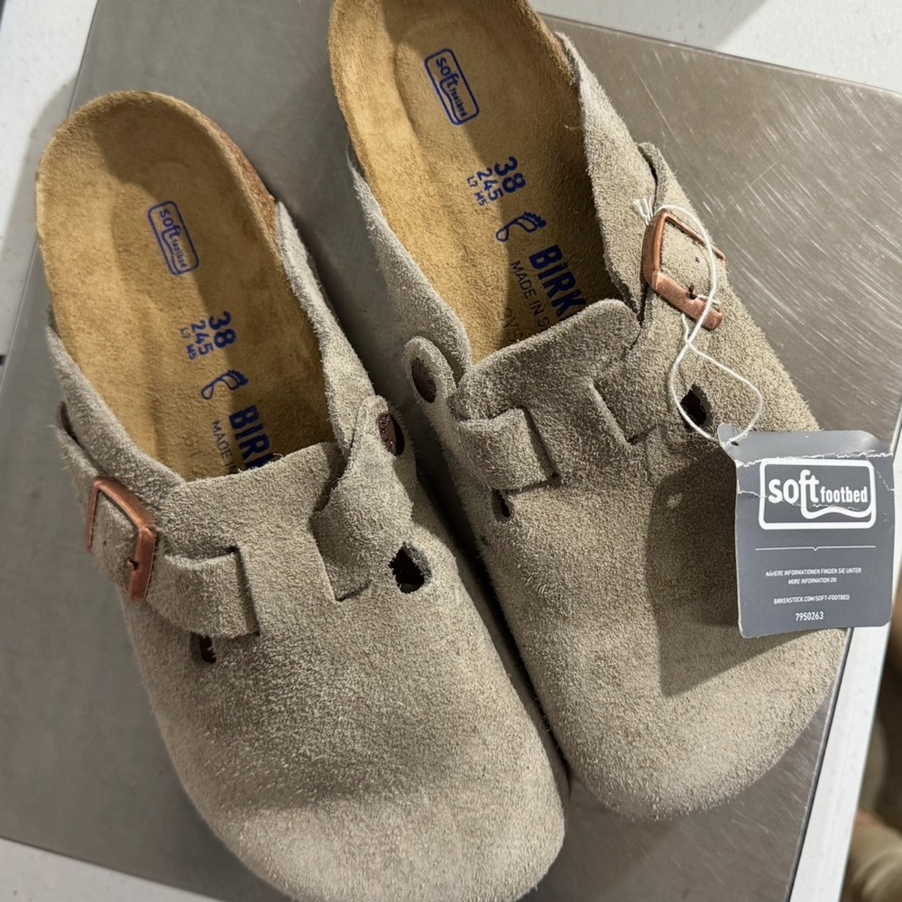 Birkenstock Soft Footbed Tan Shoes